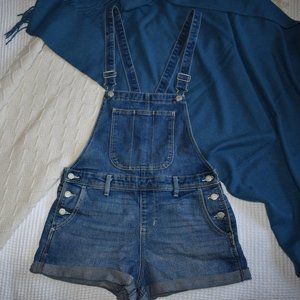 Jean short overalls